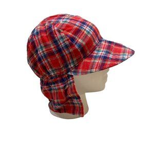 The Original Flap Happy Boy's L Large / 12 -24 Months Baseball Cap Flannel Plaid